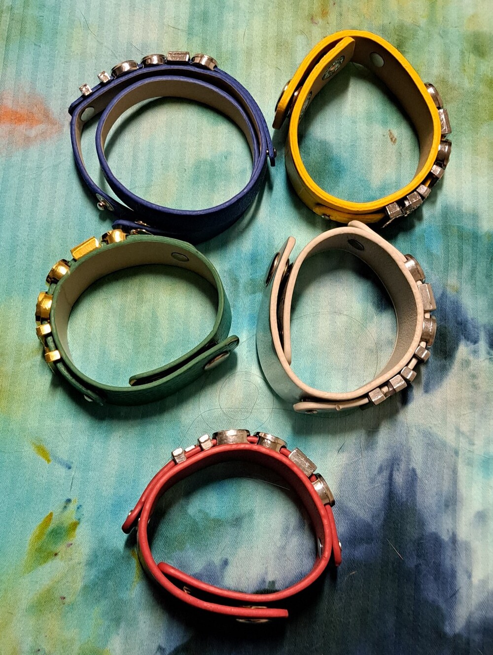 MUSES Rhinestone Letter Bracelets - Multi Color Stack - Picture 2 of 2